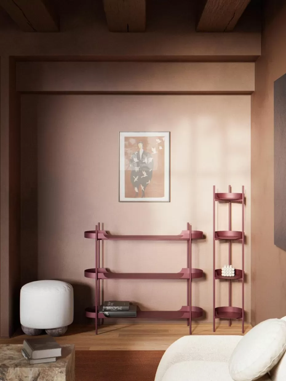 Regale-Westwing Collection Metall-Regal Taru Weinrot, matt