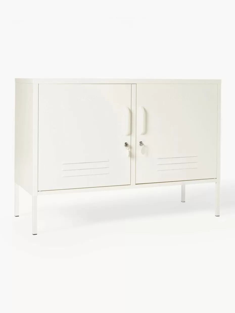 Kommoden & Sideboards-Mustard Made Metall-Sideboard The Lowdown Cremeweiß