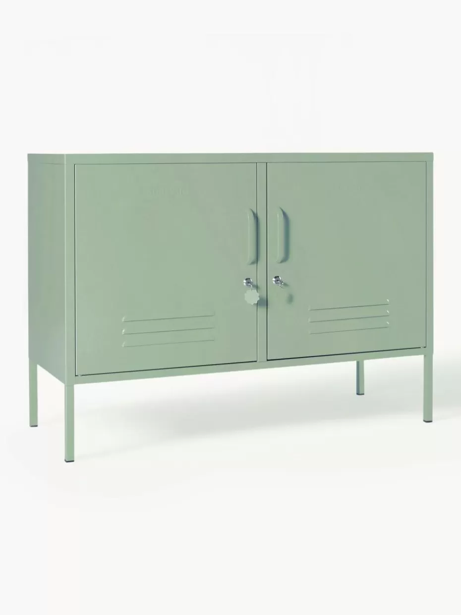 Kommoden & Sideboards-Mustard Made Metall-Sideboard The Lowdown Salbeigrün