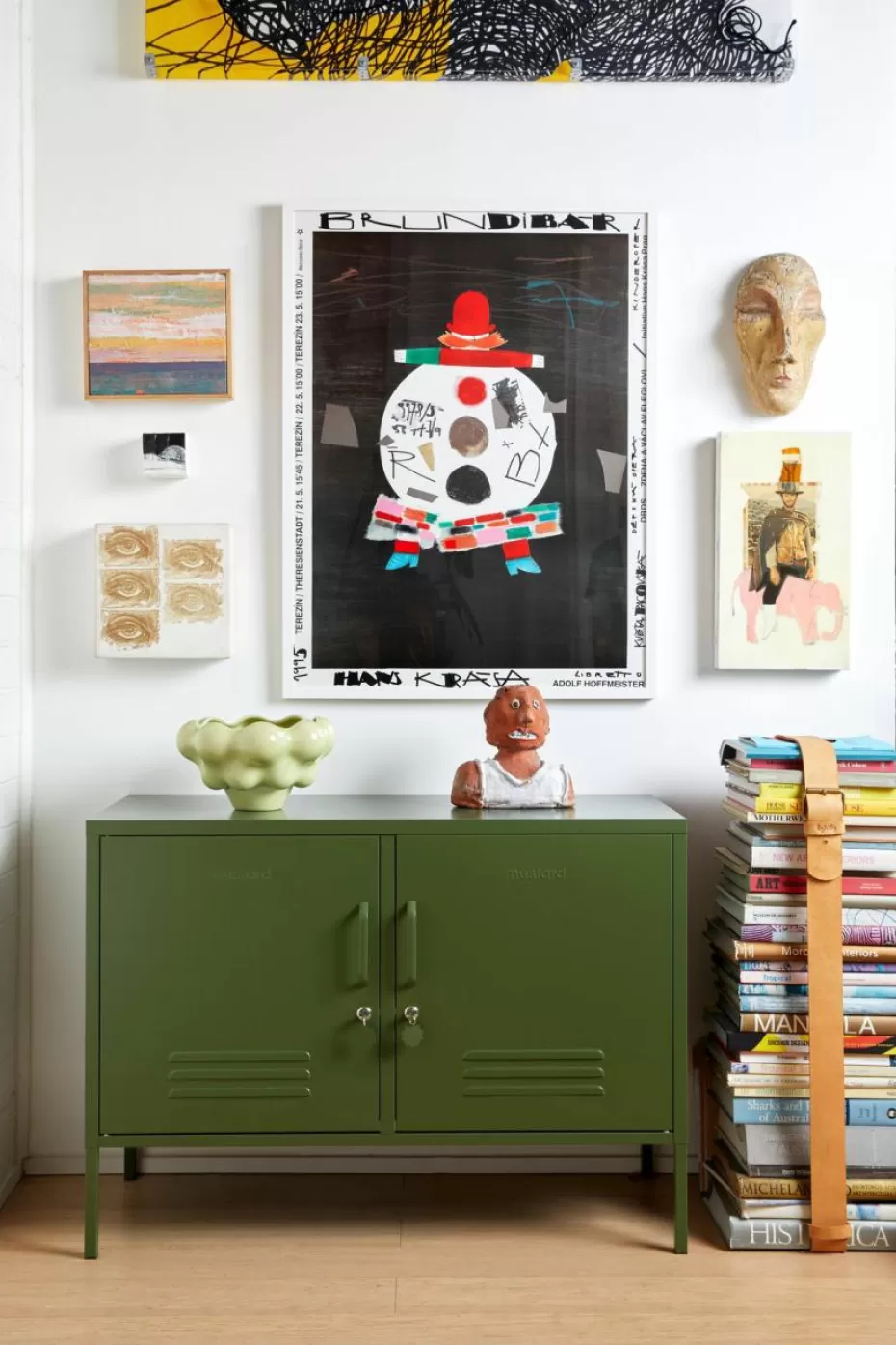 Kommoden & Sideboards-Mustard Made Metall-Sideboard The Lowdown Olivgrün