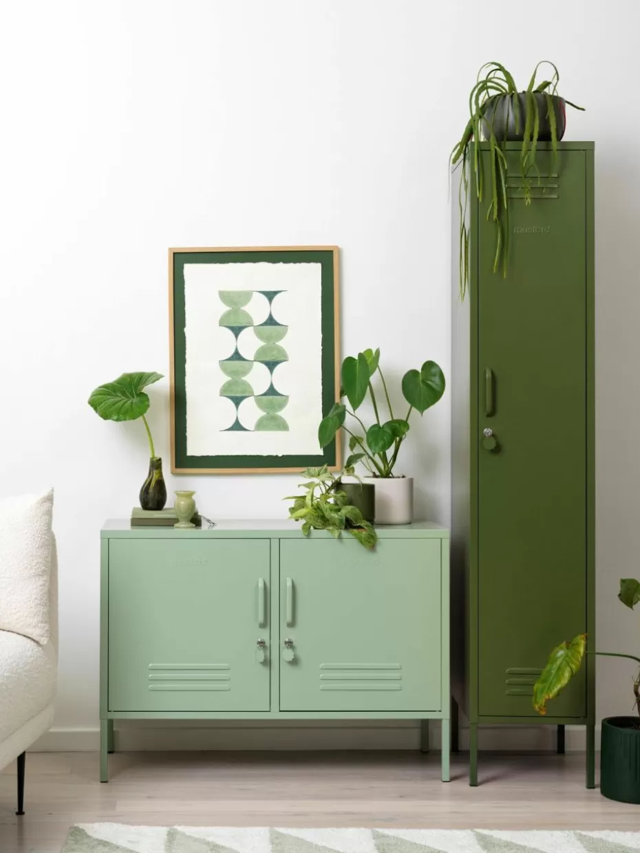 Kommoden & Sideboards-Mustard Made Metall-Sideboard The Lowdown Salbeigrün