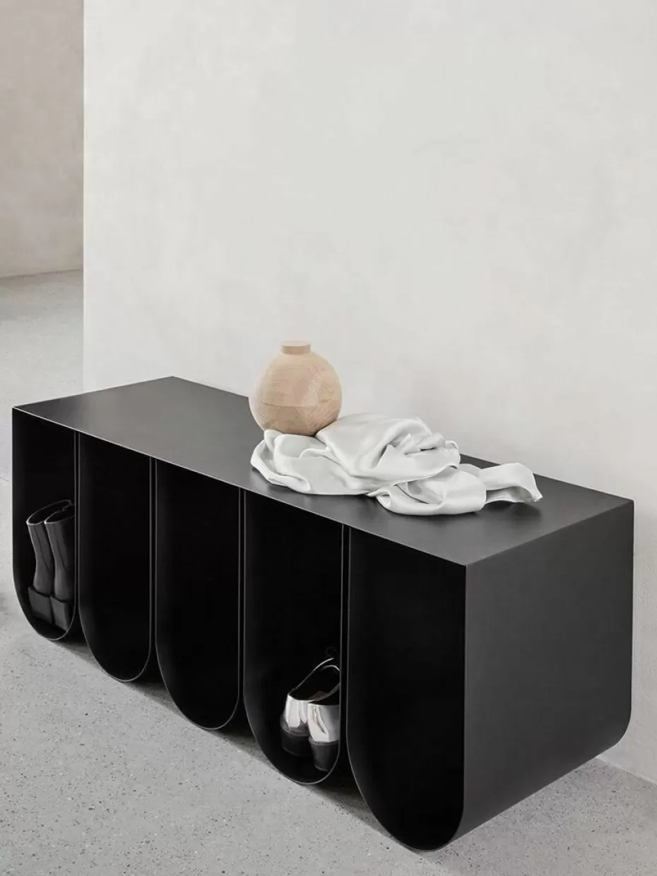 Flur Sitzbänke | Schuhschränke & Schuhregale-Kristina Dam Metall-Sitzbank Curved Schwarz