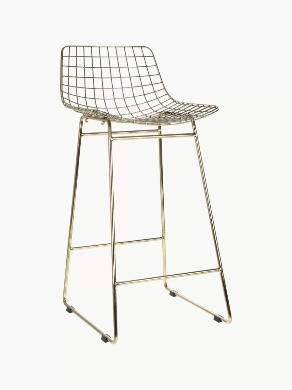 Barhocker-HKLIVING Metall-Thekenstühle Wire, 2 Stück