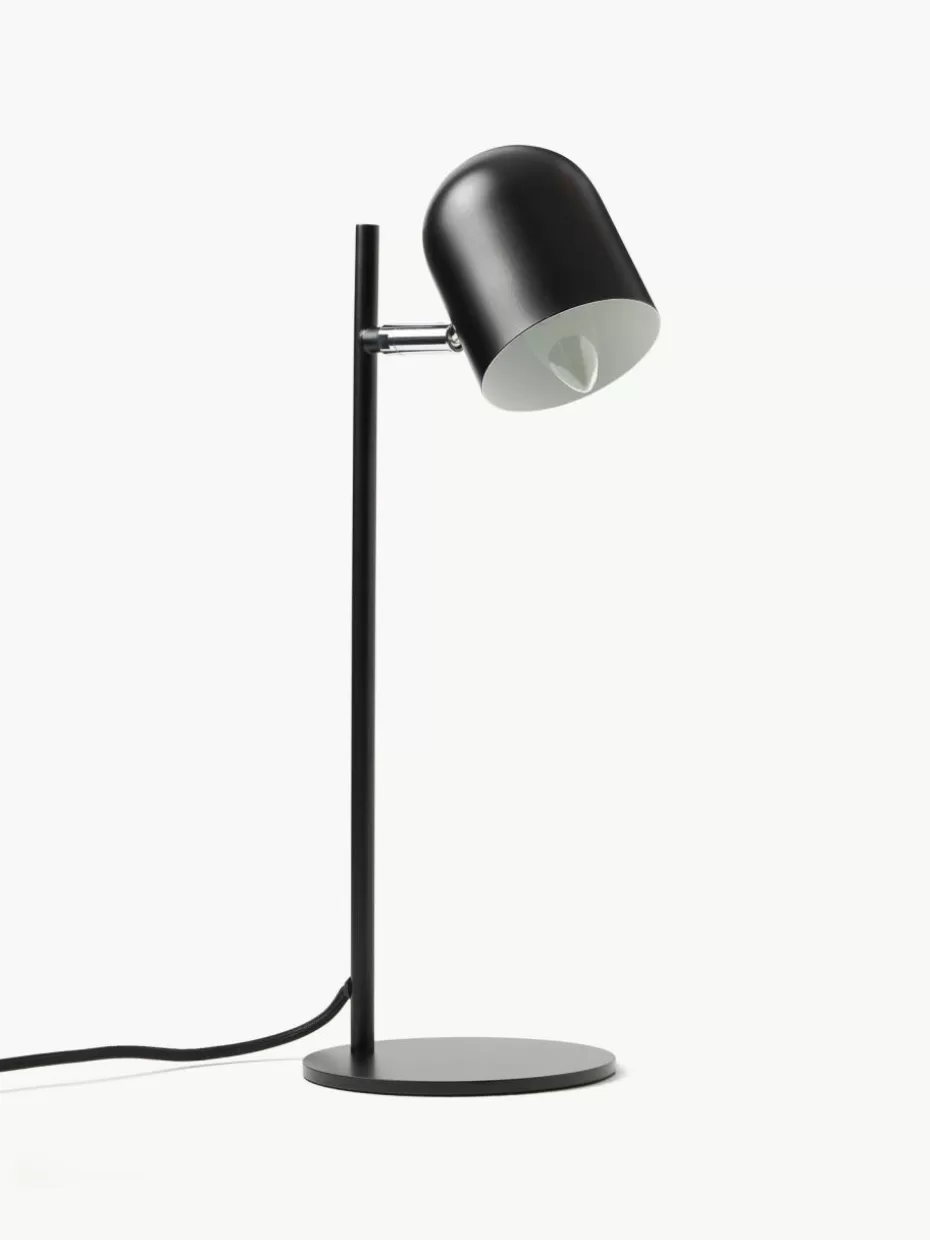 Schreibtischlampen-Westwing Collection Metall-Tischlampe Almo Schwarz