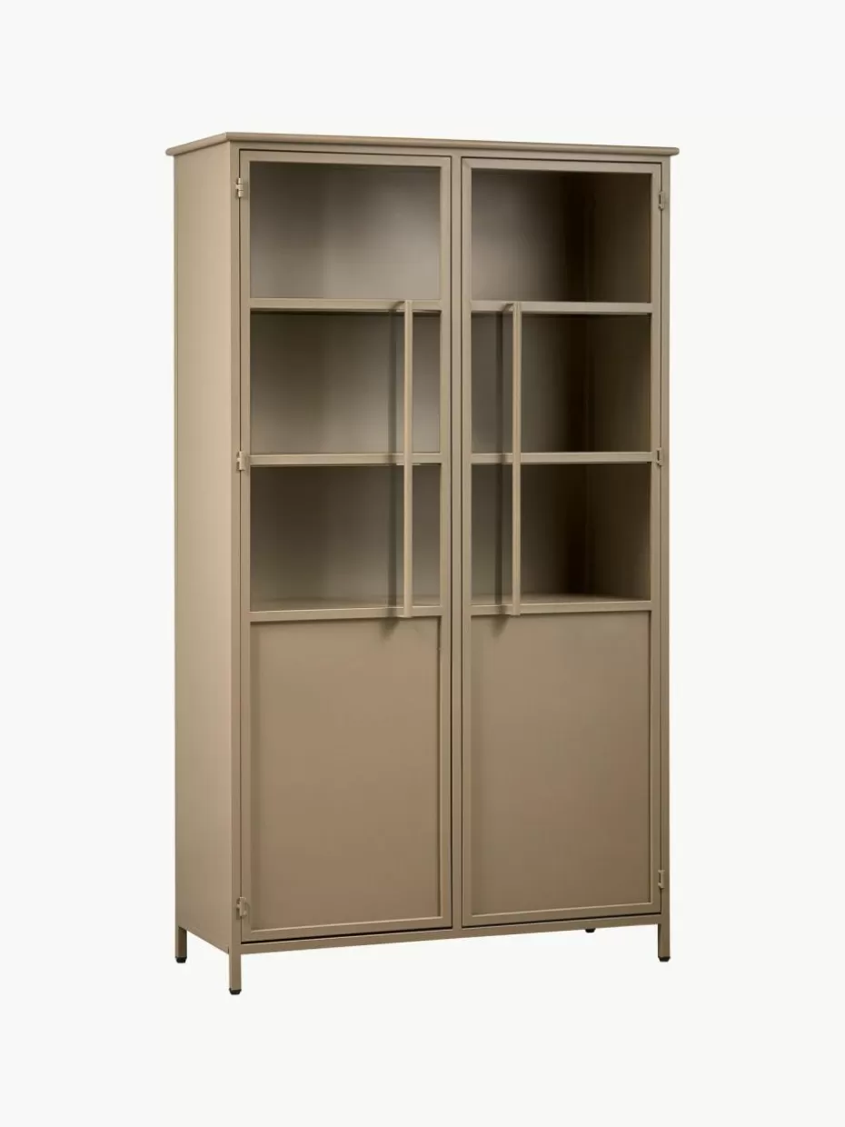 Vitrinen-Westwing Metall-Vitrine Exhibit Beige, matt
