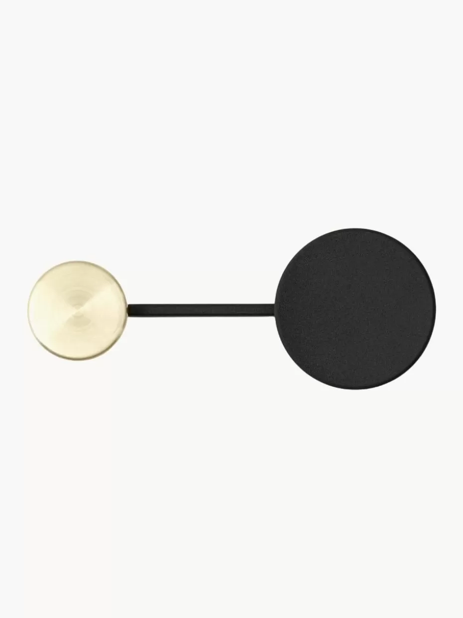 Garderoben-Audo Copenhagen Metall-Wandhaken Afteroom Schwarz, Goldfarben