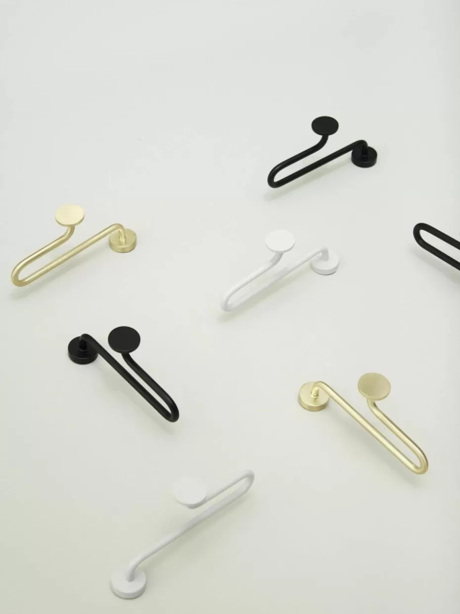 Garderoben-Hübsch Metall-Wandhaken Swing Weiß, matt