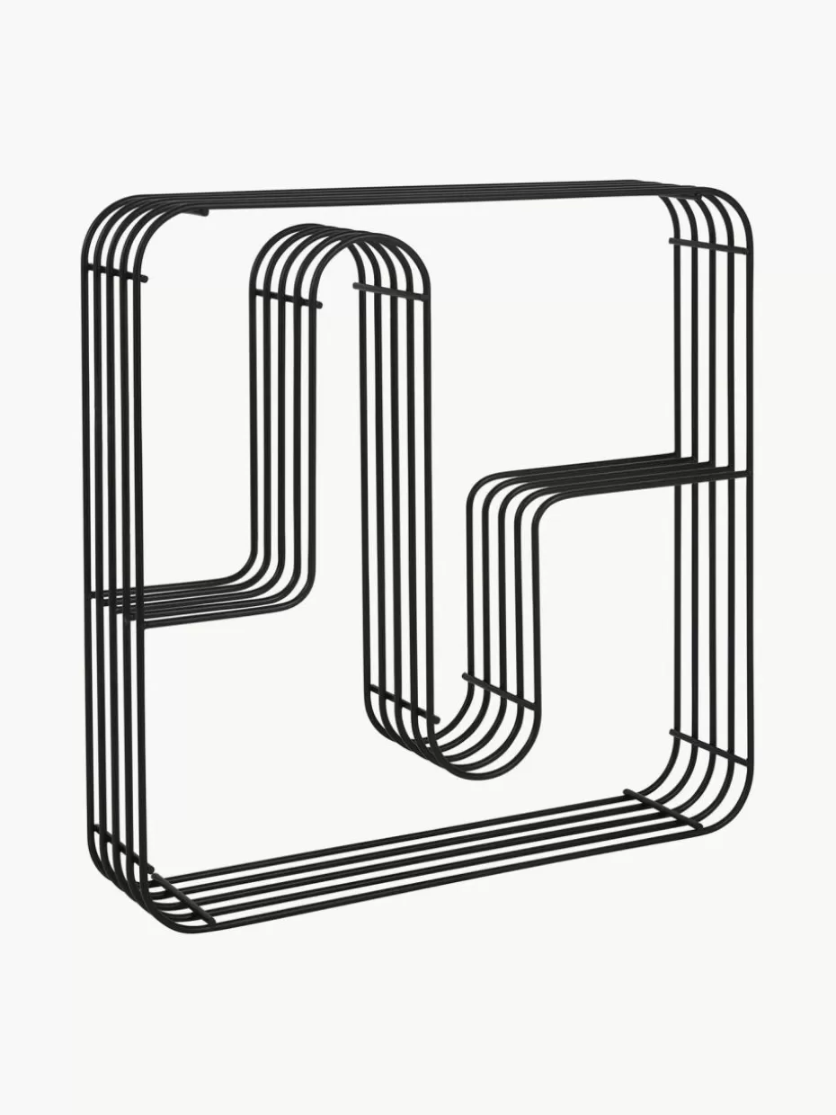 Regale-Aytm Metall-Wandregal Curva Schwarz, matt