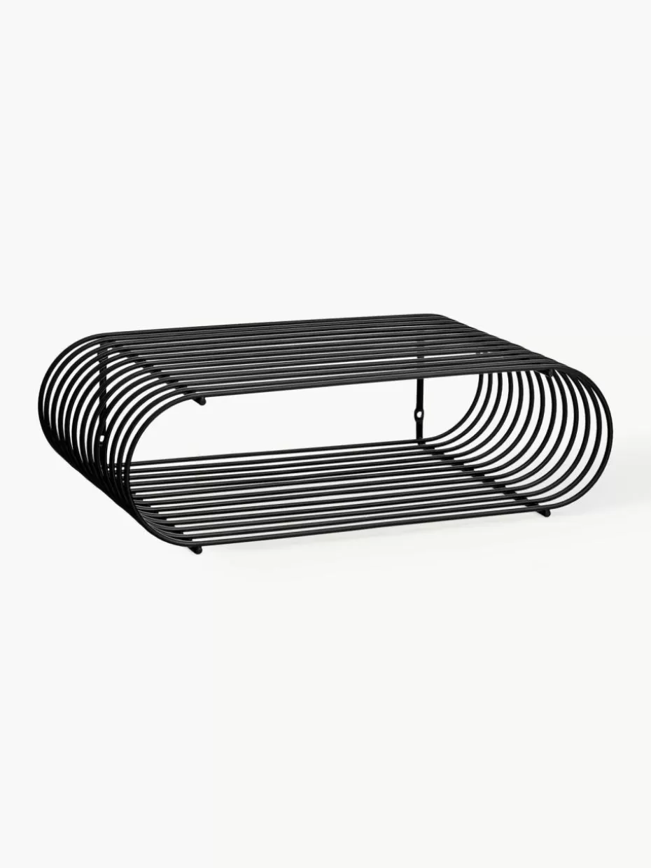Regale-Aytm Metall-Wandregal Curva, B 40 cm Schwarz, matt
