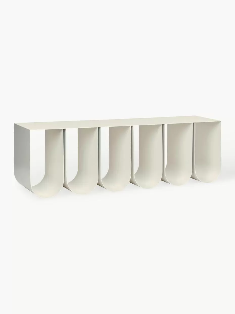 Regale-Kristina Dam Metall-Wandregal Curved Hellbeige