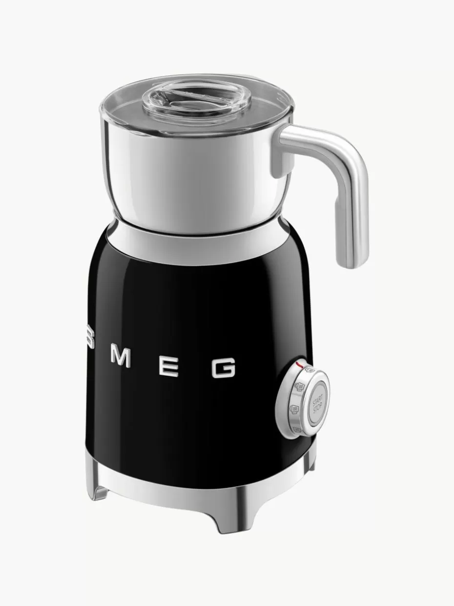 Kaffeemaschinen-Smeg Milchaufschäumer 50's Style Schwarz, glänzend