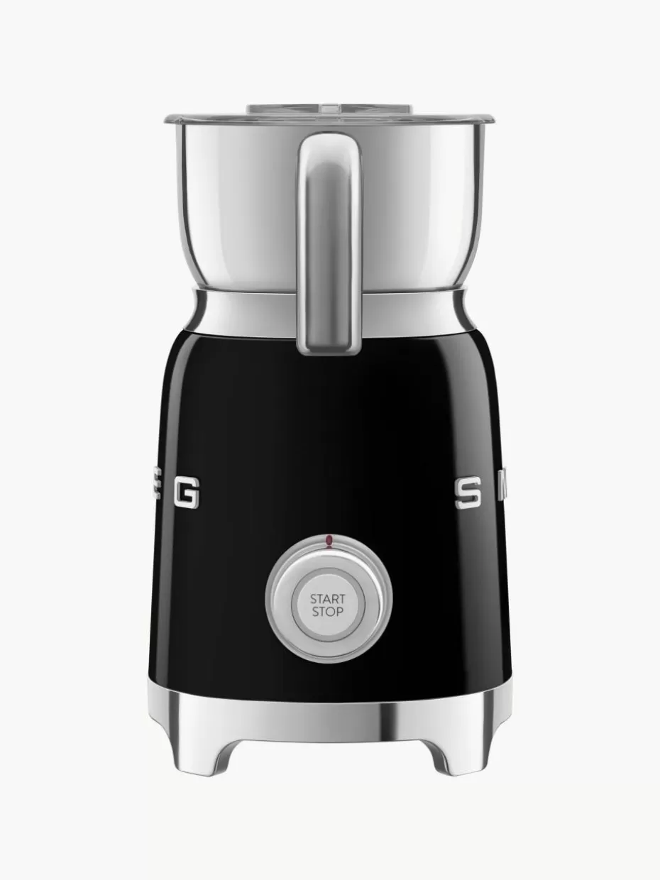 Kaffeemaschinen-Smeg Milchaufschäumer 50's Style Schwarz, glänzend