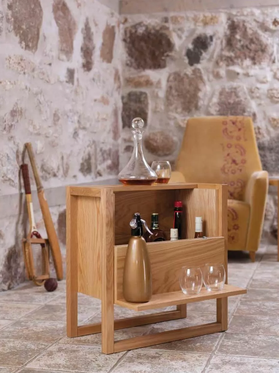 Küchenaufbewahrung-Westwing Mini-Bar NewEst aus Eichenholz