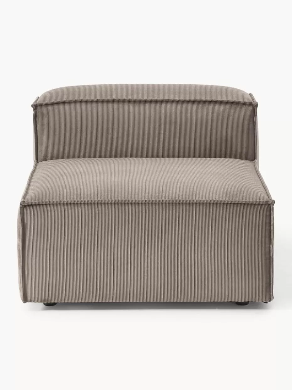 Sofas | Sofaserien-Westwing Collection Mittelmodul Lennon aus Cord Cord Taupe