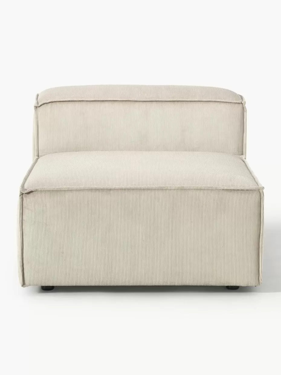 Sofas | Sofaserien-Westwing Collection Mittelmodul Lennon aus Cord Cord Hellbeige