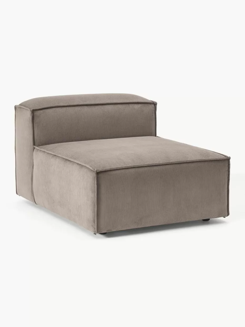 Sofas | Sofaserien-Westwing Collection Mittelmodul Lennon aus Cord Cord Taupe