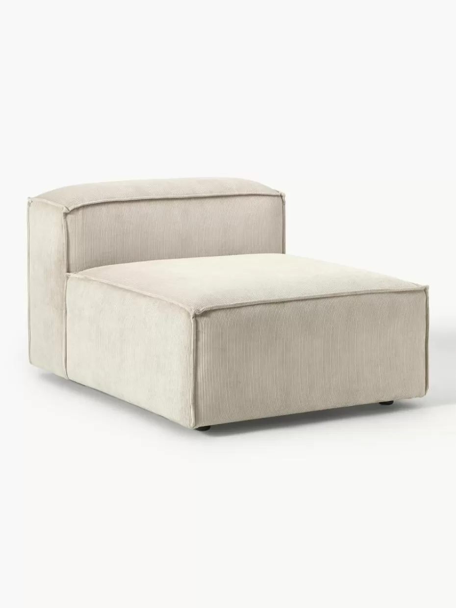 Sofas | Sofaserien-Westwing Collection Mittelmodul Lennon aus Cord Cord Hellbeige