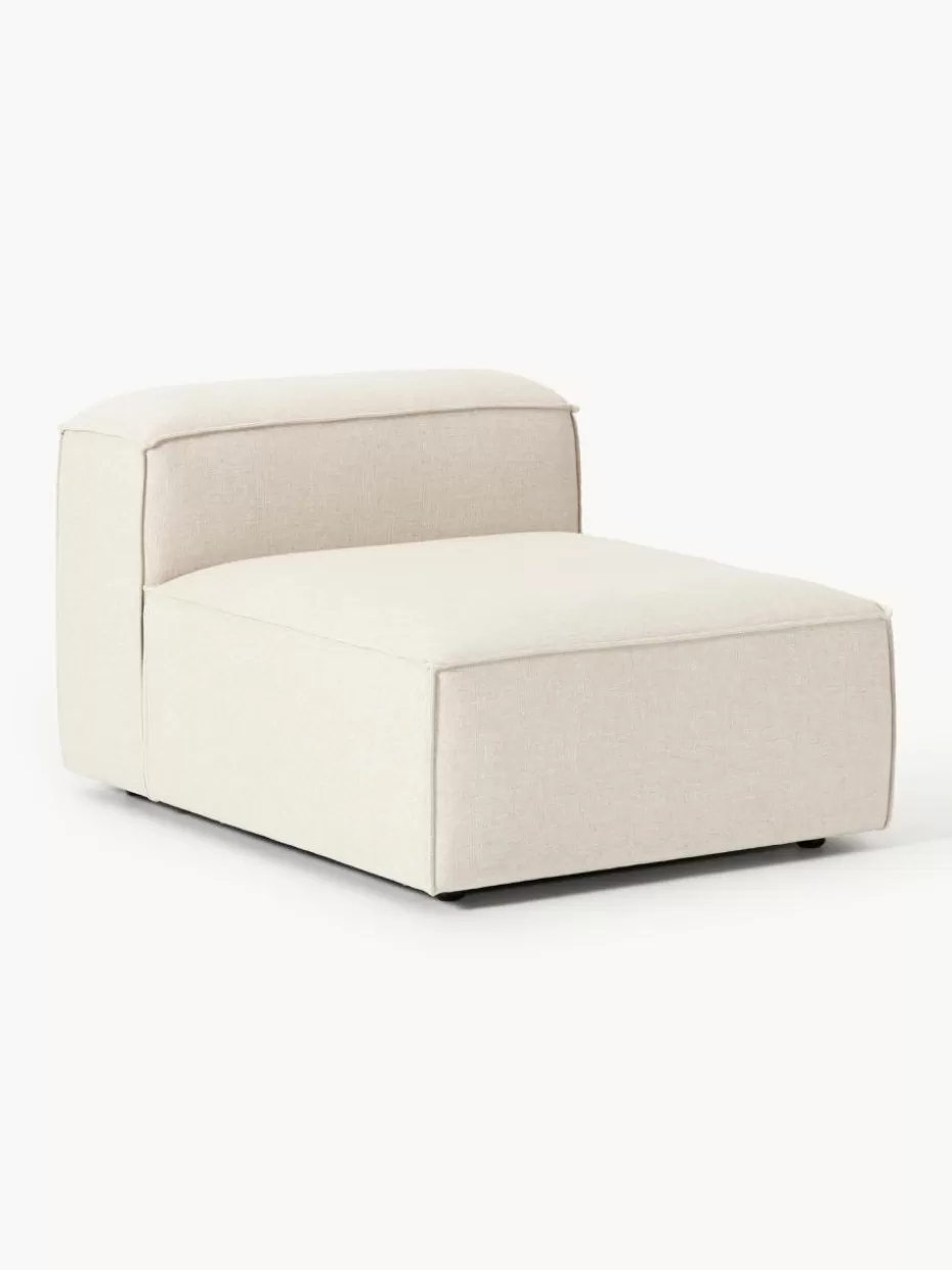 Sofaserien-Westwing Collection Mittelmodul Lennon aus Leinen-Mix Leinen-Mix Beige
