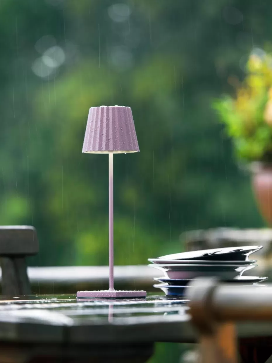 Outdoor Tischlampen-Sompex Mobile dimmbare LED-Außentischlampe Trellia Rosa