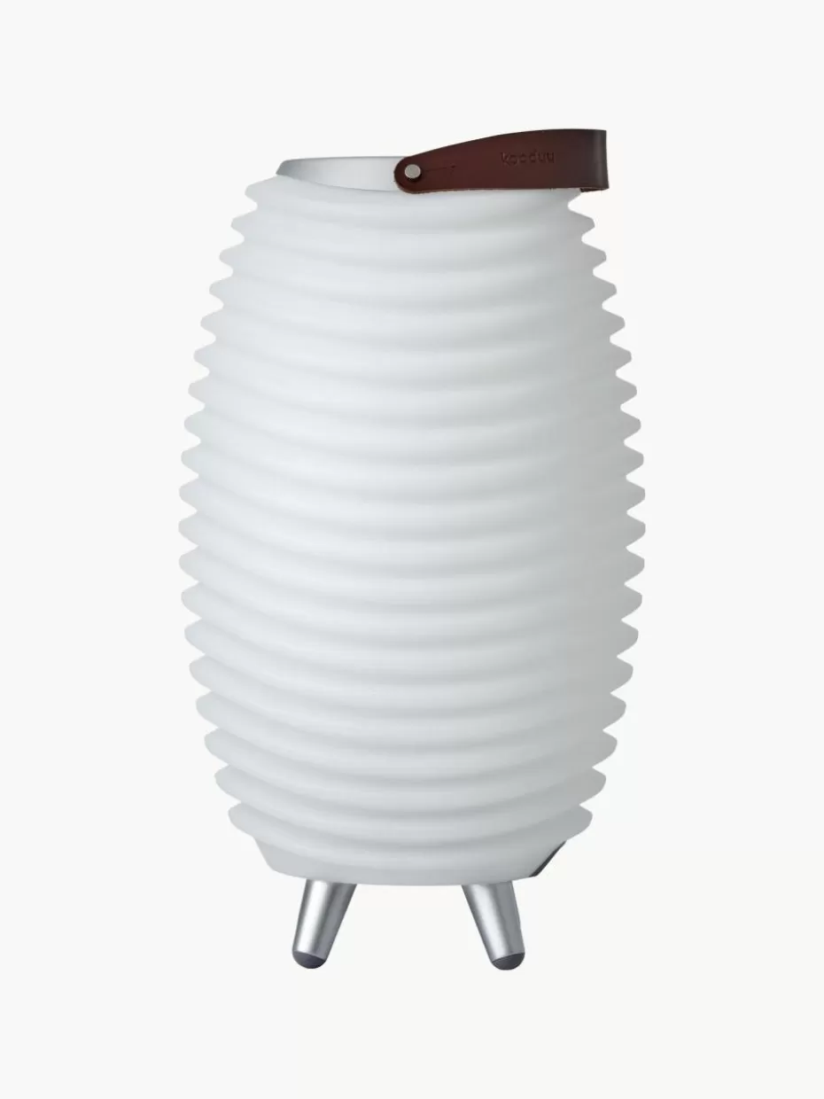Led-Stehleuchten | Outdoor Stehlampen-Westwing Mobile dimmbare LED-Gartenleuchte Synergy S mit Lautsprecher und Flaschenkühler