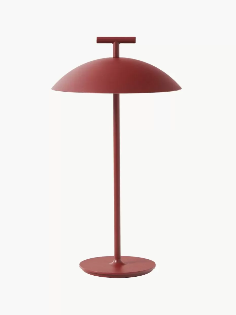 Outdoor Tischlampen | Led-Tischleuchten-Kartell Mobile In & Outdoor LED-Tischlampe Mini Geen-A, dimmbar Rostrot