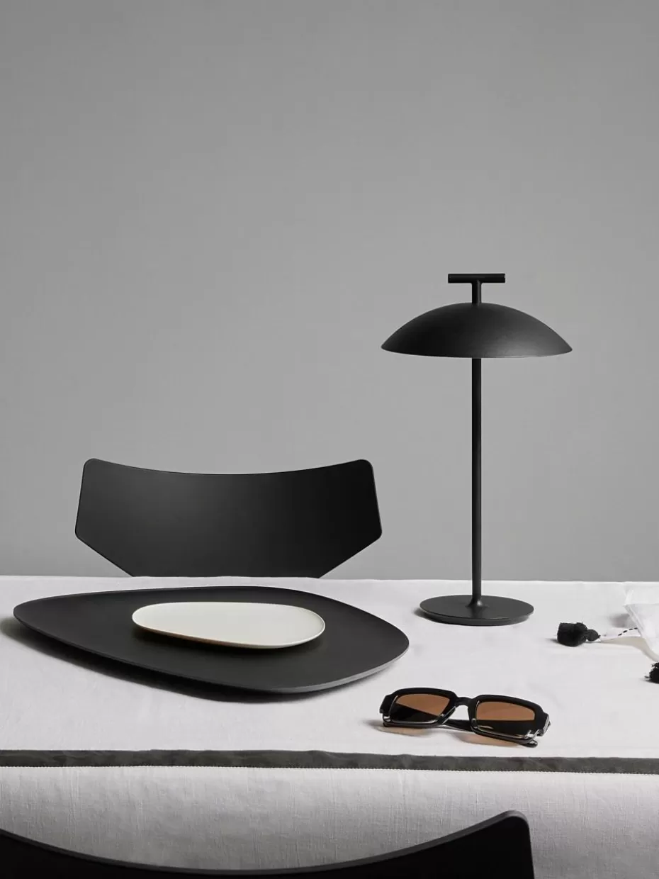 Outdoor Tischlampen | Led-Tischleuchten-Kartell Mobile In & Outdoor LED-Tischlampe Mini Geen-A, dimmbar Schwarz