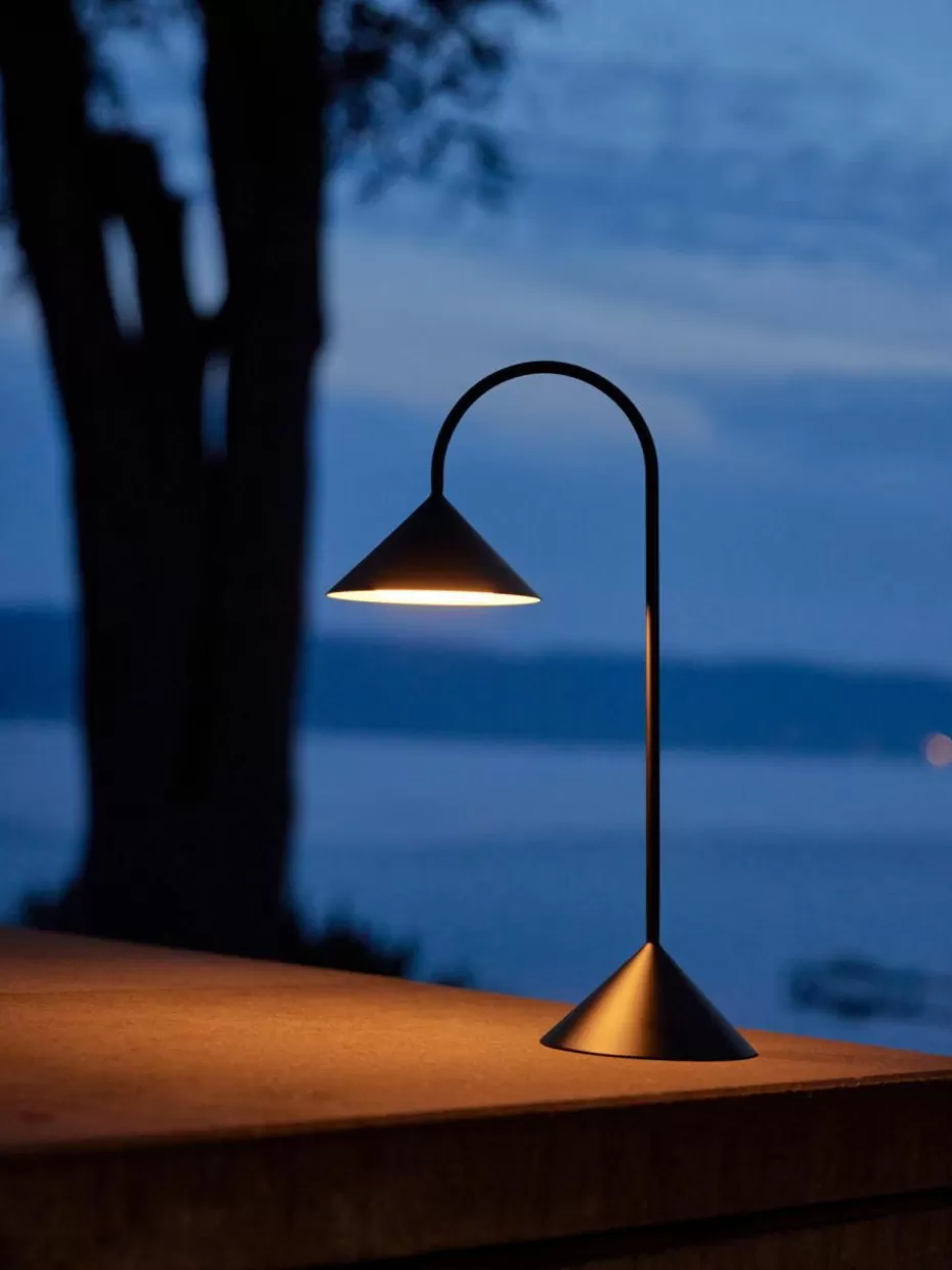 Outdoor Tischlampen | Kabellose Tischlampen-Frandsen Mobile Outdoor LED-Tischlampe Grasp, dimmbar Schwarz, matt