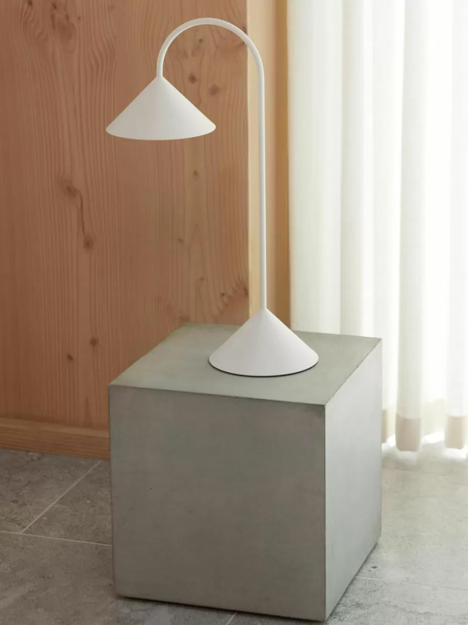 Outdoor Tischlampen | Kabellose Tischlampen-Frandsen Mobile Outdoor LED-Tischlampe Grasp, dimmbar Weiß, matt