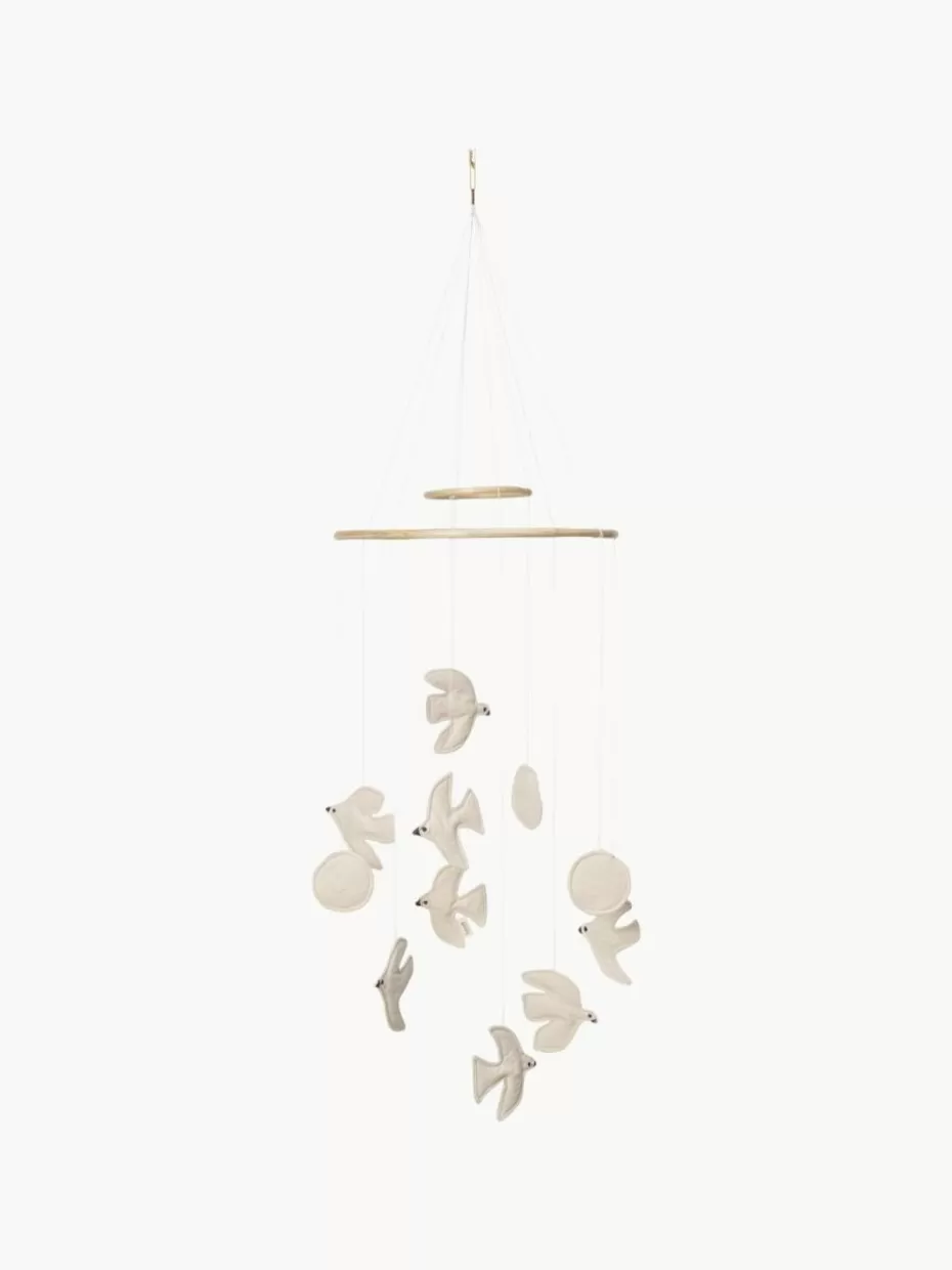 Spieluhren & Mobiles-ferm LIVING Kids Mobile Swif Bird aus Bio-Baumwolle Off White