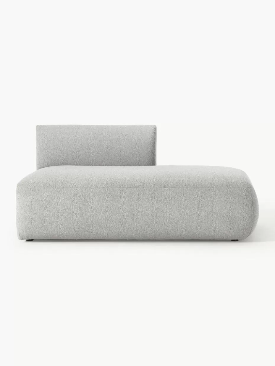 Sofas | Sofaserien-Westwing Collection Modulare Bouclé-Ottomane Sofia Bouclé Hellgrau