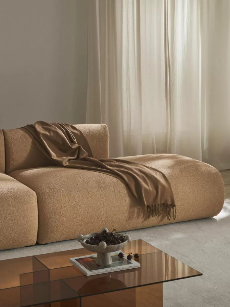Sofas | Sofaserien-Westwing Collection Modulare Bouclé-Ottomane Sofia Bouclé Beige