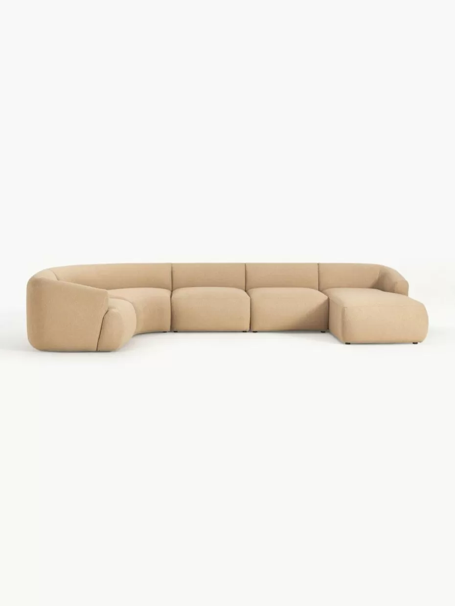 Sofas | Sofaserien-Westwing Collection Modulare Bouclé-Wohnlandschaft Sofia Bouclé Beige