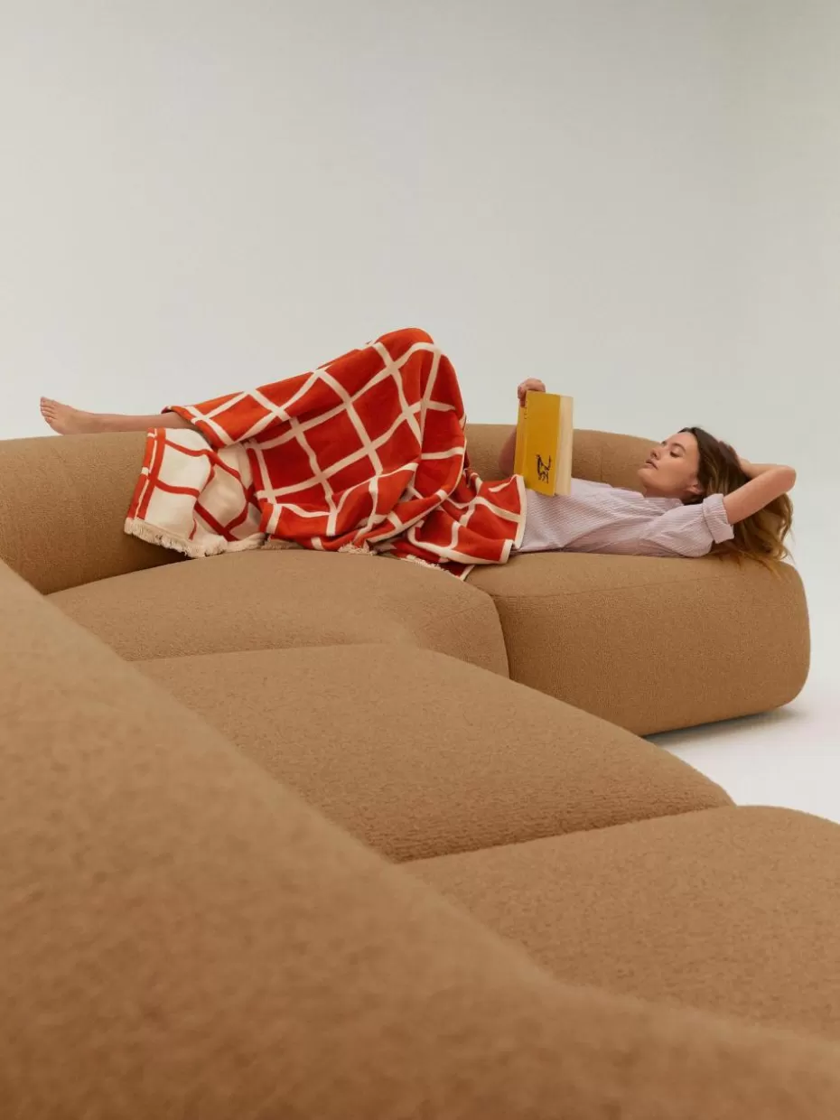 Sofas | Sofaserien-Westwing Collection Modulare Bouclé-Wohnlandschaft Sofia Bouclé Hellbraun