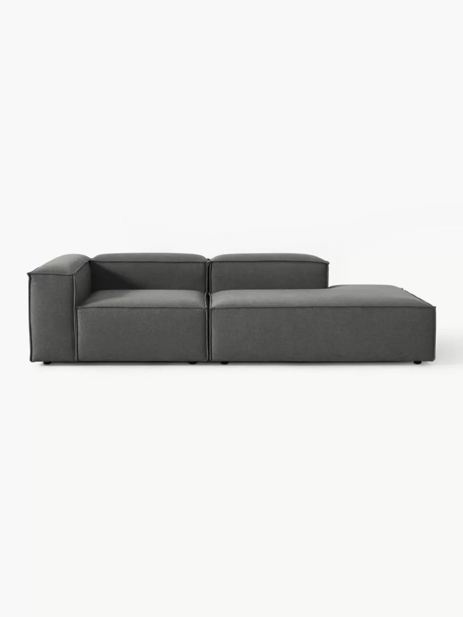 Sofas | Sofaserien-Westwing Collection Modulare Ottomane Lennon Webstoff Anthrazit