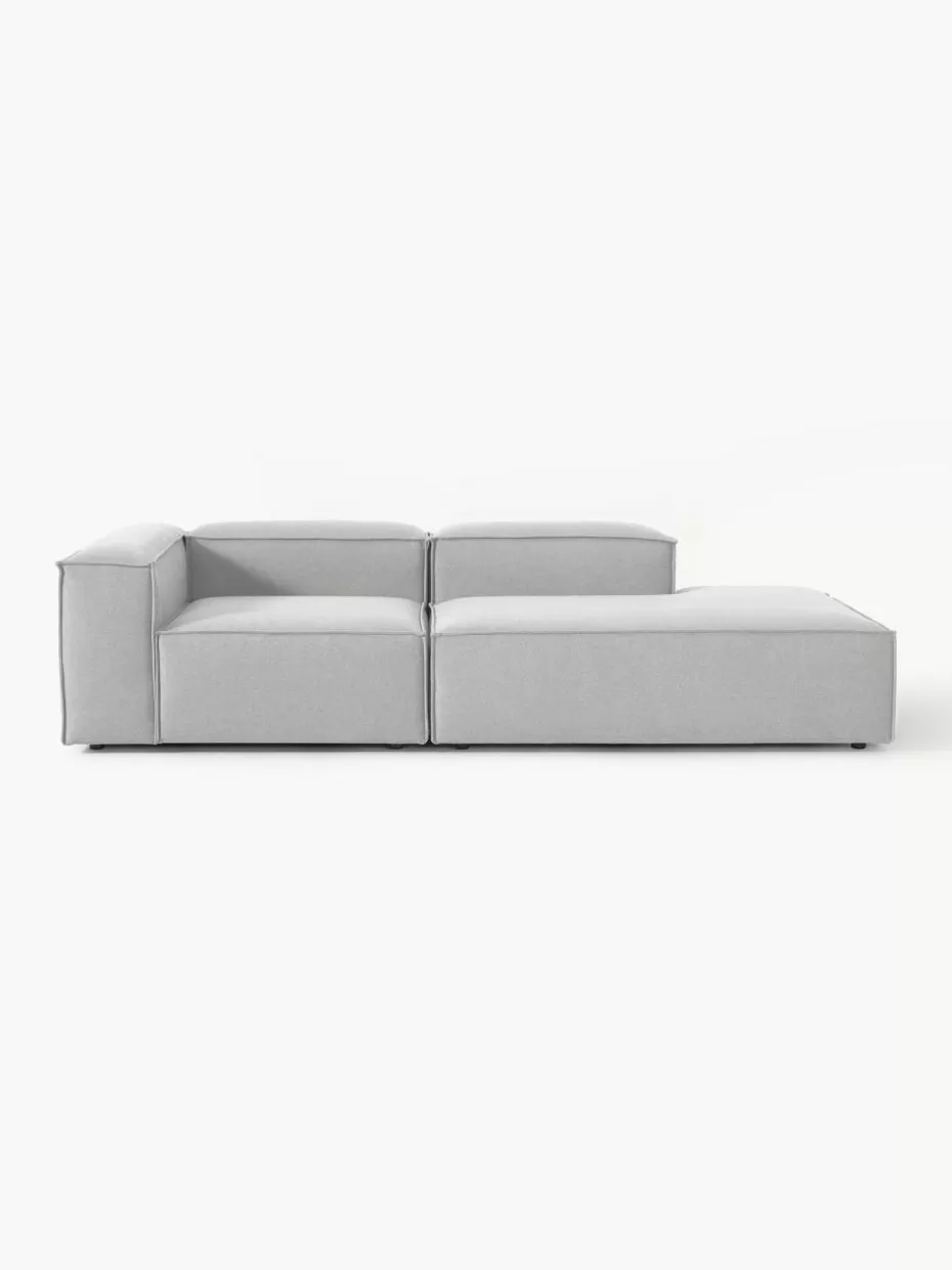 Sofas | Sofaserien-Westwing Collection Modulare Ottomane Lennon Webstoff Grau