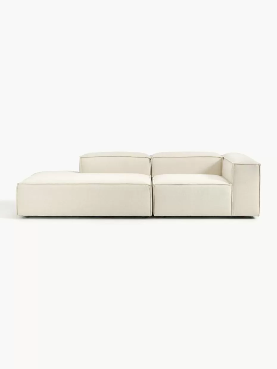 Sofas | Sofaserien-Westwing Collection Modulare Ottomane Lennon Webstoff Off White