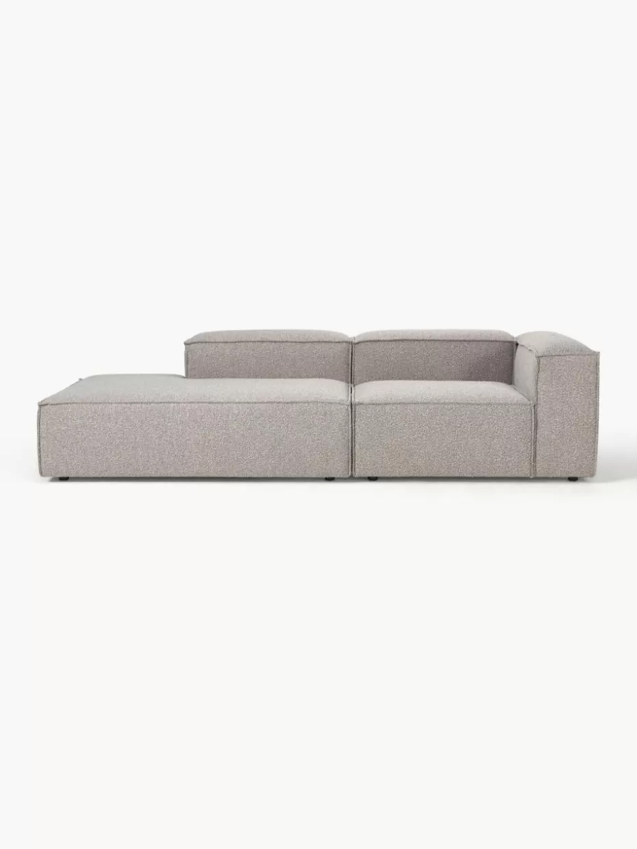 Sofas | Sofaserien-Westwing Collection Modulare Ottomane Lennon aus Bouclé Bouclé Taupe