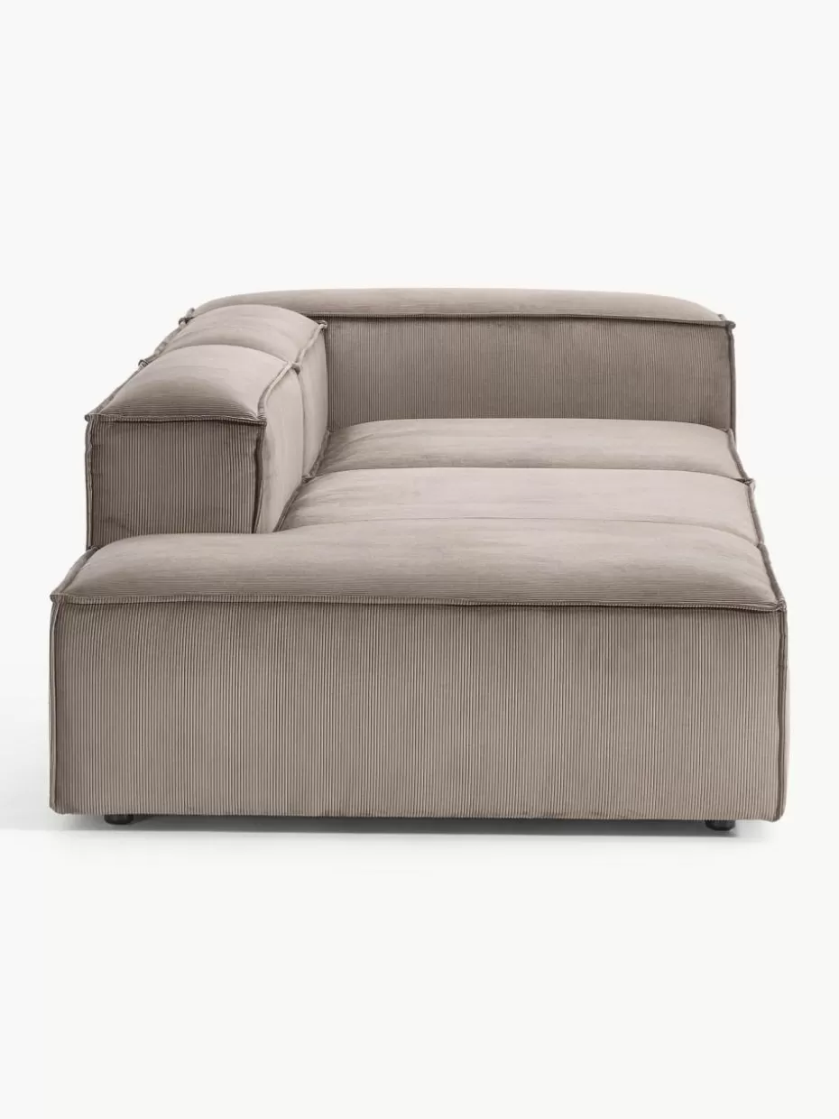 Sofas | Sofaserien-Westwing Collection Modulare Ottomane Lennon aus Cord Cord Taupe