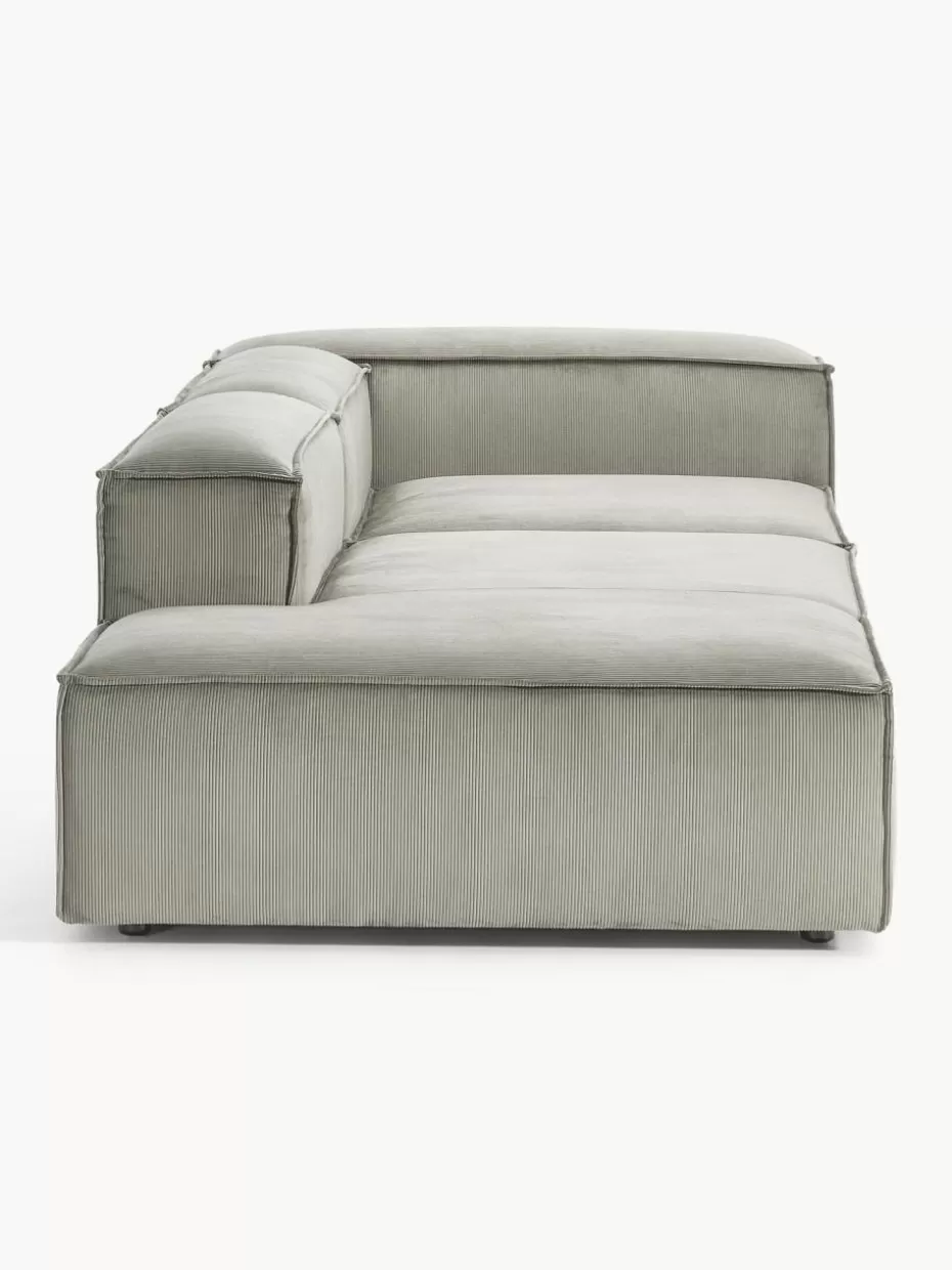 Sofas | Sofaserien-Westwing Collection Modulare Ottomane Lennon aus Cord Cord Grau