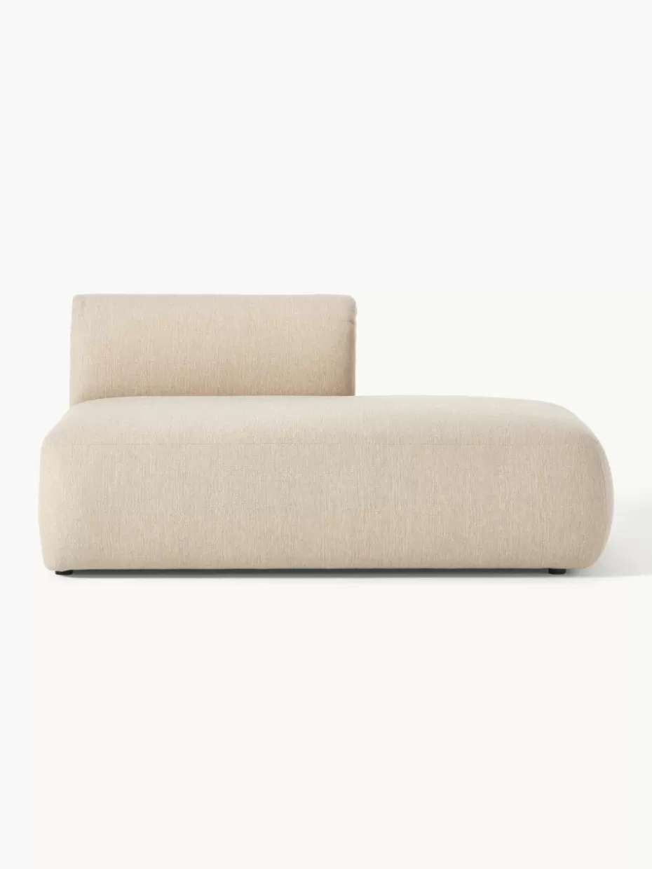 Sofas | Sofaserien-Westwing Collection Modulare Ottomane Sofia Webstoff Hellbeige