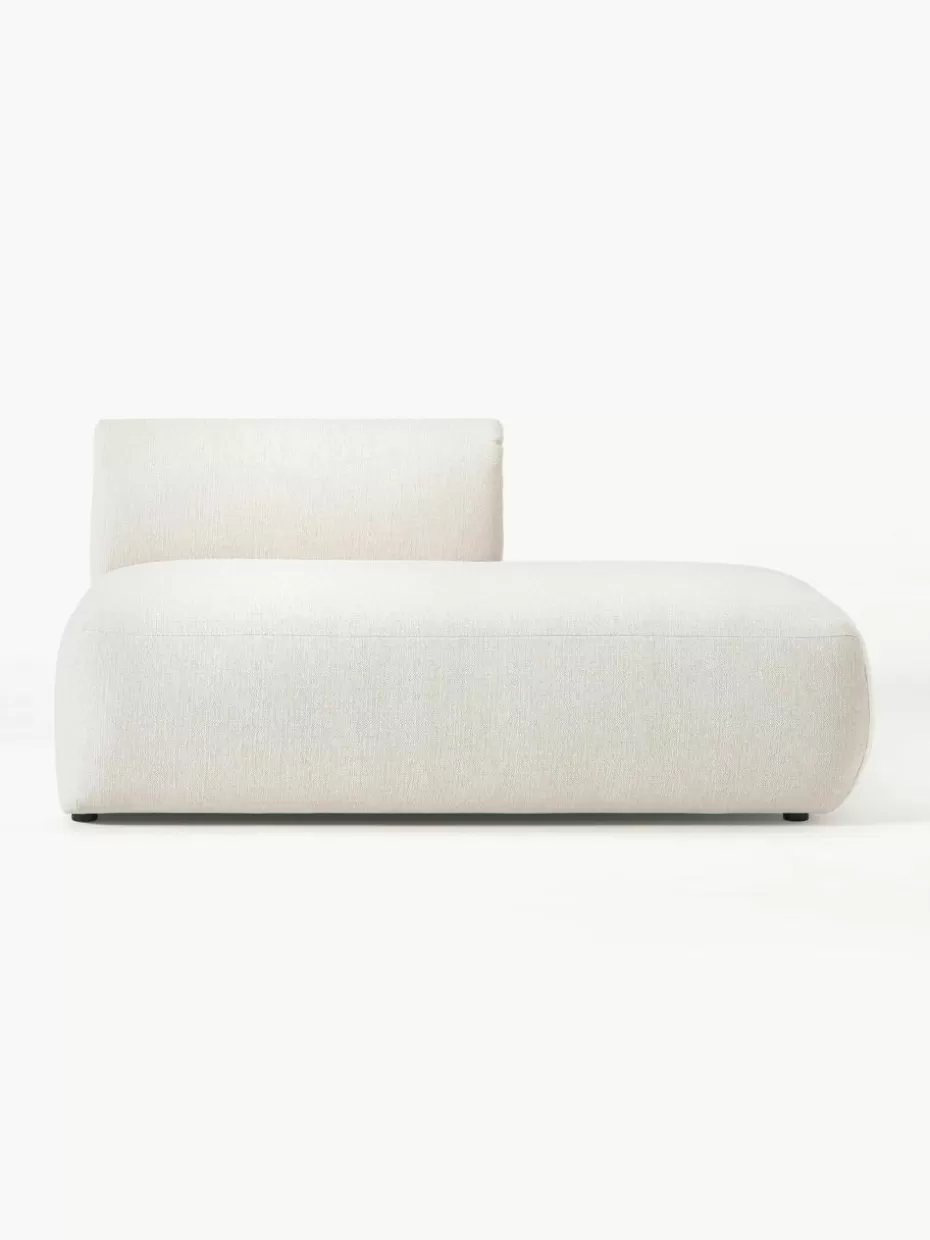 Sofas | Sofaserien-Westwing Collection Modulare Ottomane Sofia Webstoff Cremeweiß
