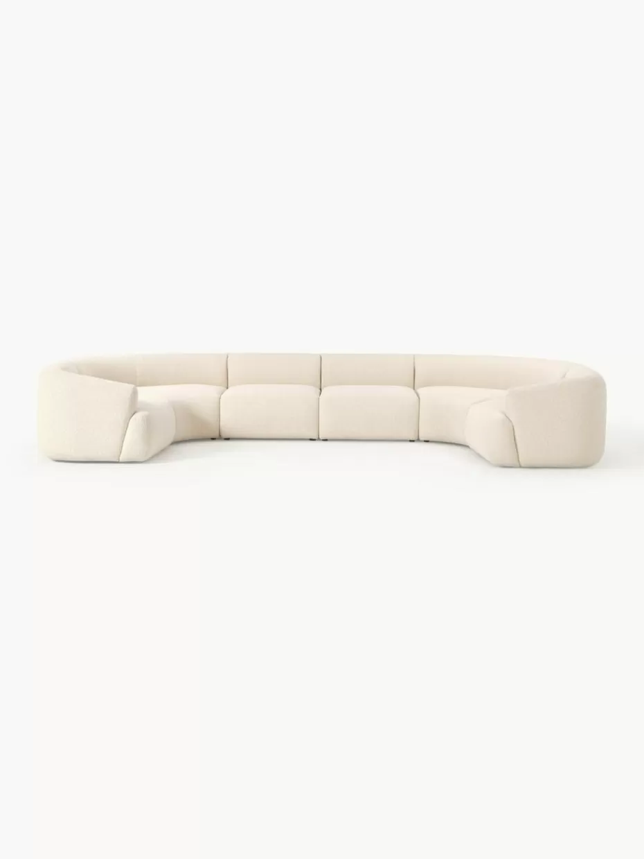 Sofas | Sofaserien-Westwing Collection Modulare XL Bouclé-Wohnlandschaft Sofia Bouclé Hellbeige