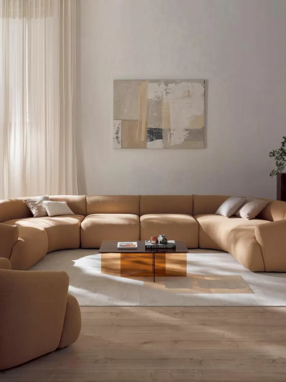 Sofas | Sofaserien-Westwing Collection Modulare XL Bouclé-Wohnlandschaft Sofia Bouclé Beige