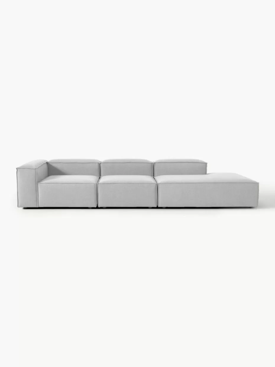 Sofas | Sofaserien-Westwing Collection Modulare XL-Ottomane Lennon Webstoff Grau