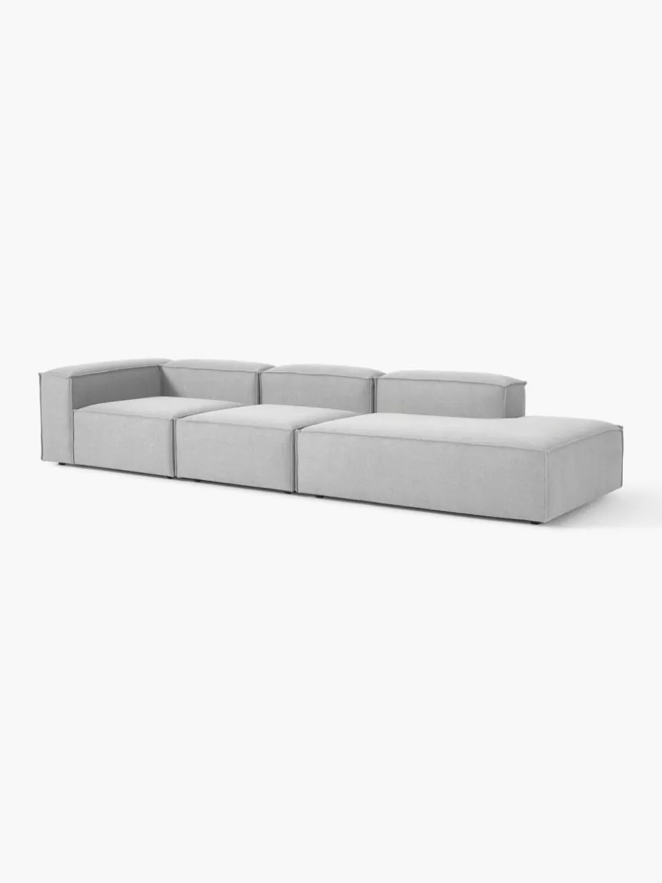 Sofas | Sofaserien-Westwing Collection Modulare XL-Ottomane Lennon Webstoff Grau