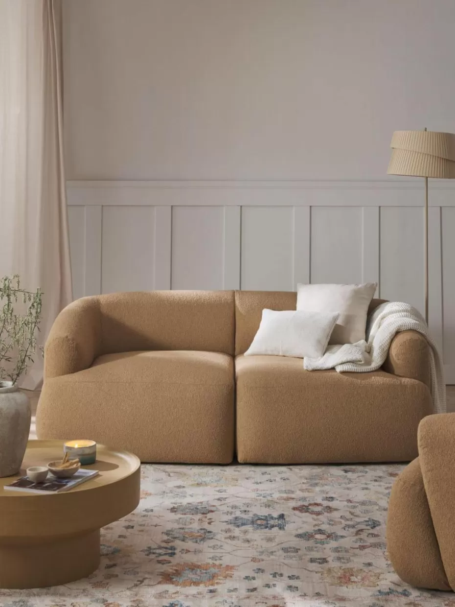 Sofas | Sofaserien-Westwing Collection Modulares Bouclé-Sofa Sofia (2-Sitzer) Bouclé Beige
