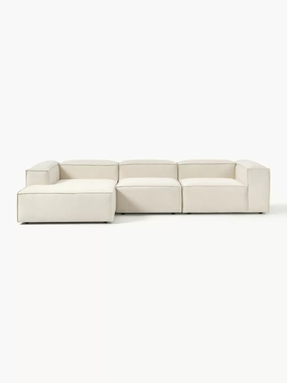 Sofas | Sofaserien-Westwing Collection Modulares Ecksofa Lennon Webstoff Off White