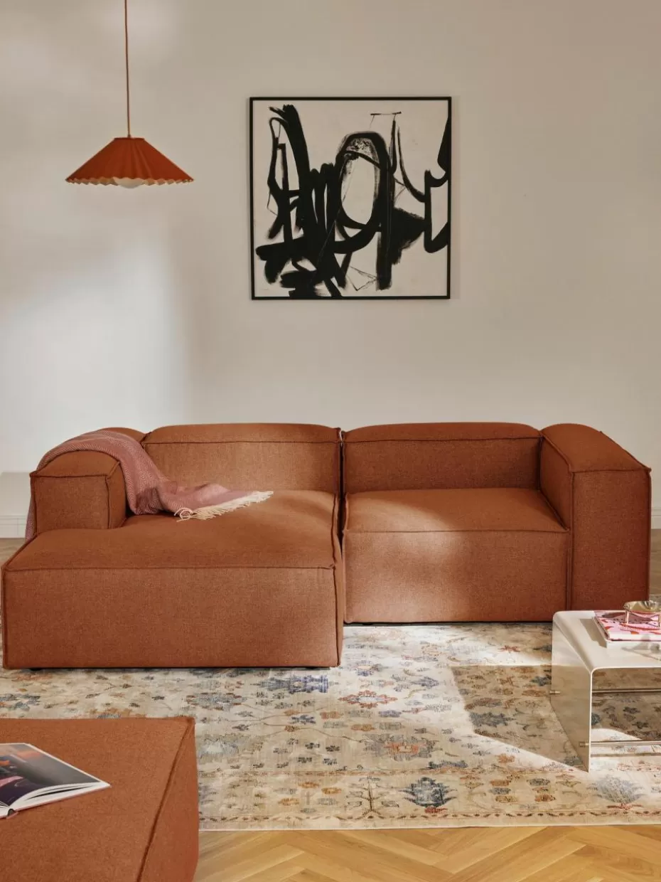 Sofas | Sofaserien-Westwing Collection Modulares Ecksofa Lennon Webstoff Terrakotta