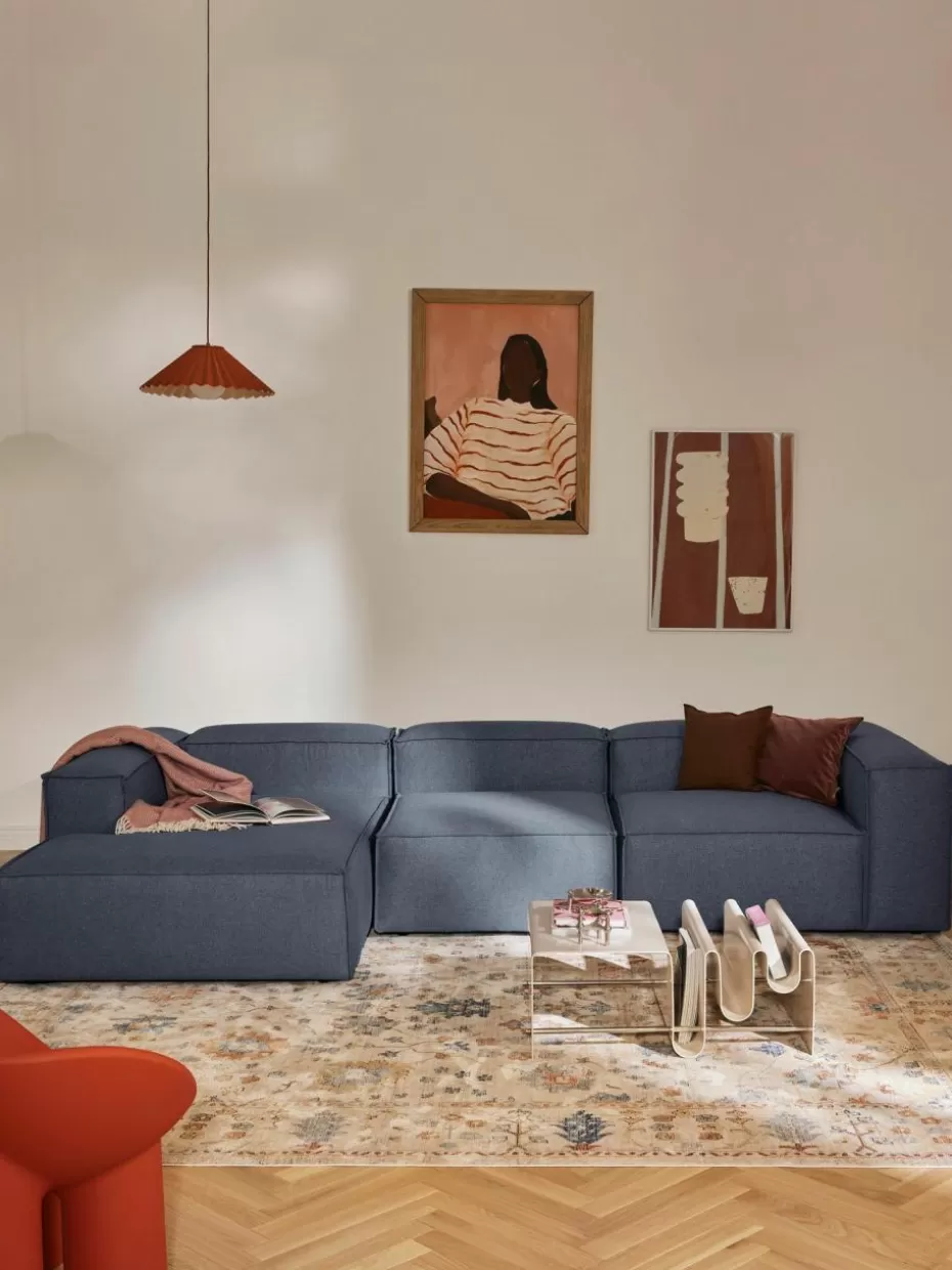 Sofas | Sofaserien-Westwing Collection Modulares Ecksofa Lennon Webstoff Dunkelblau