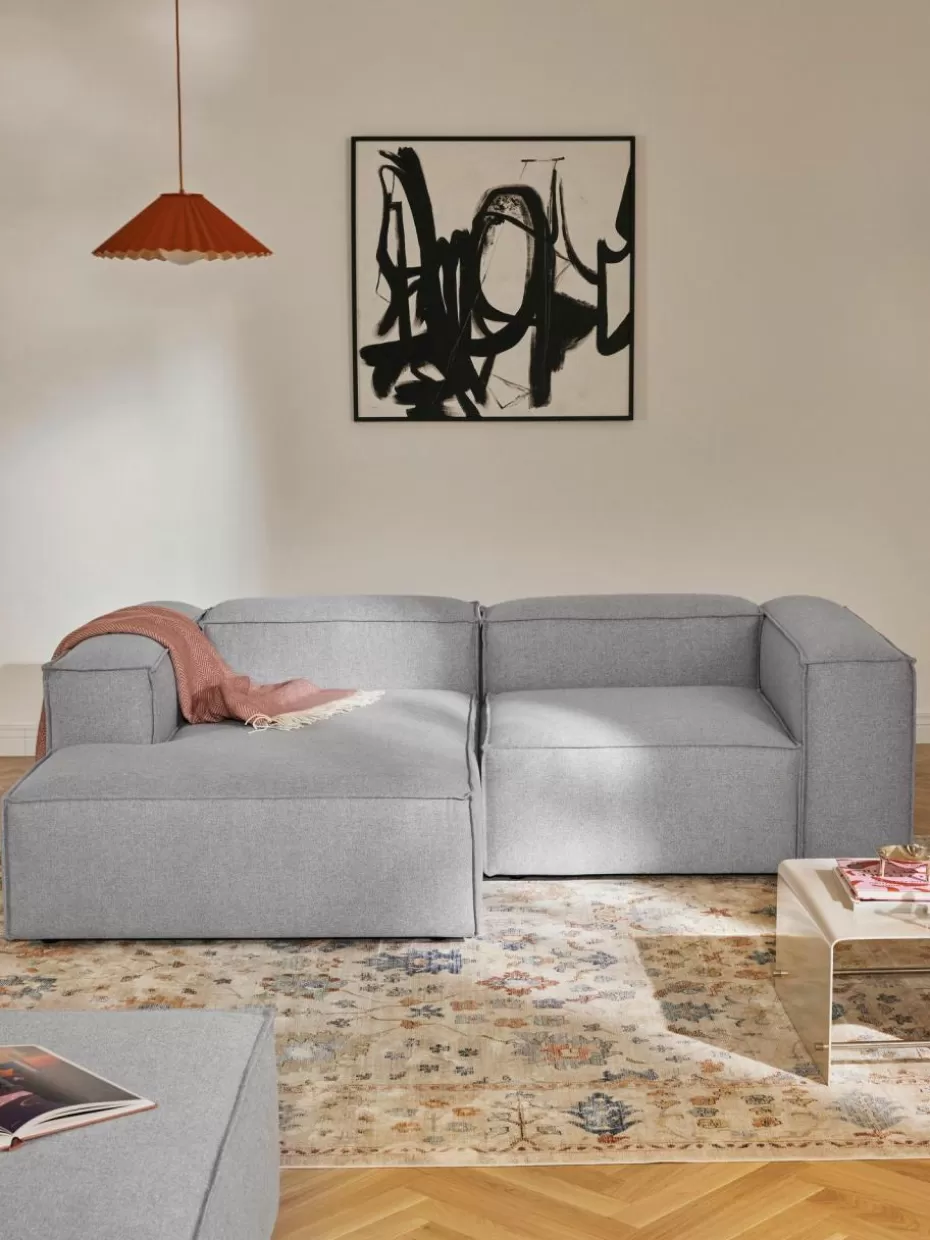 Sofas | Sofaserien-Westwing Collection Modulares Ecksofa Lennon Webstoff Grau